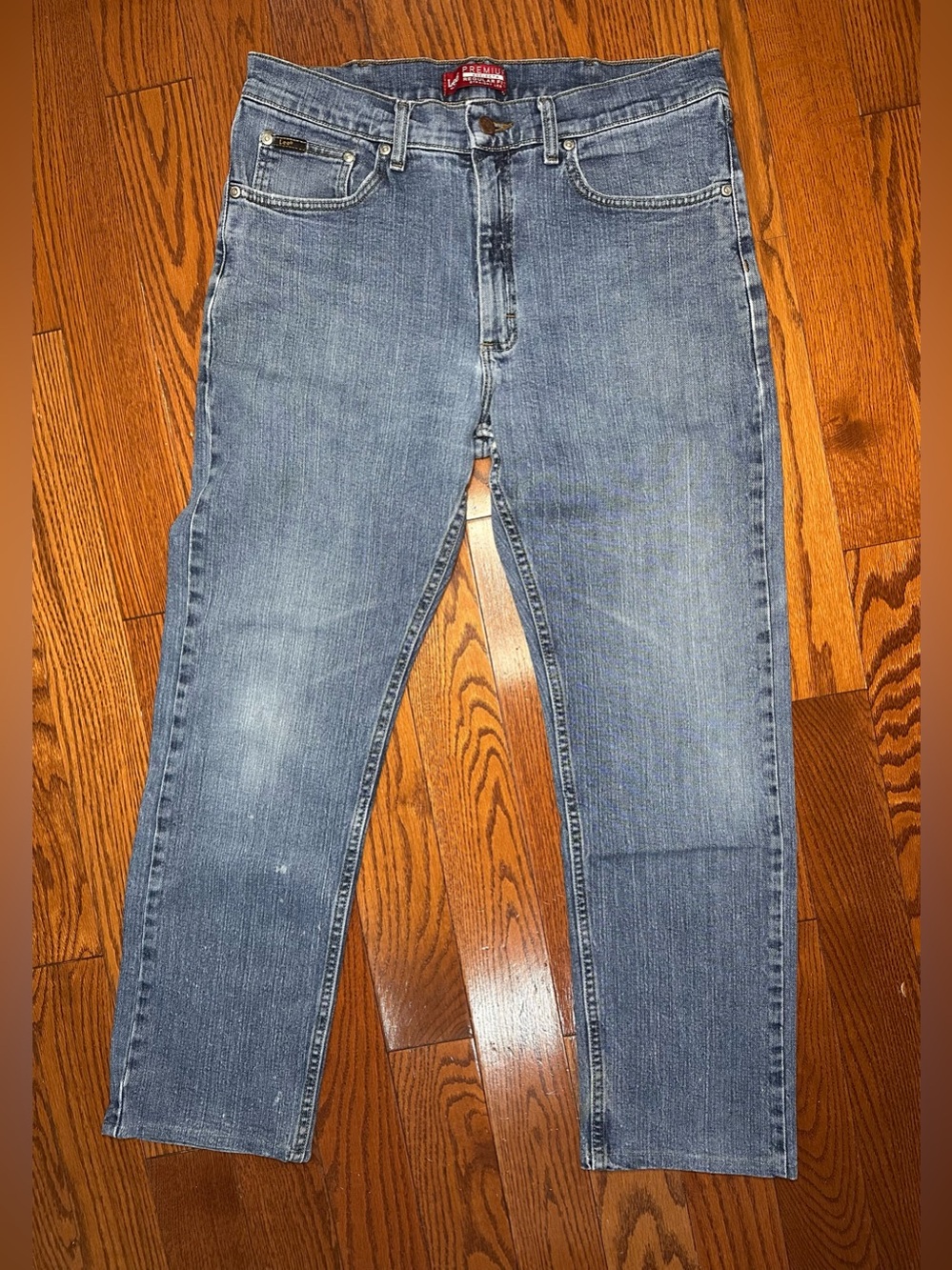 Lee Premium Select Regular Fit, Straight Leg Jeans in Medium Blue